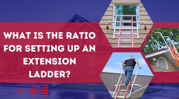 What is the ratio for setting up an extension ladder