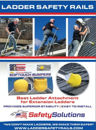Media coverage ladder safety rails