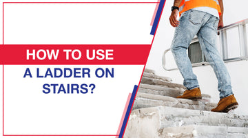 How to use a ladder on stairs? 