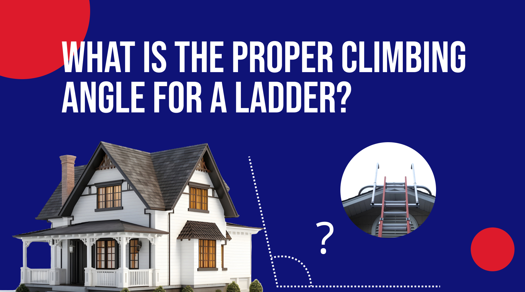 What is the proper climbing angle for a ladder