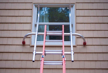 ladder stabilizer on window